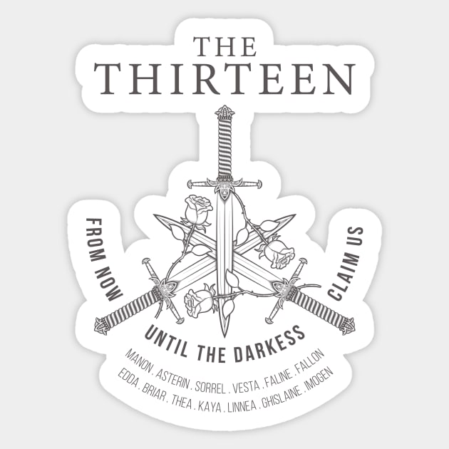 Throne of Glass - The thirteen - Manon Blackbeak Sticker by OutfittersAve